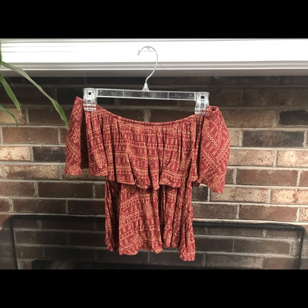 Off the shoulder crop top